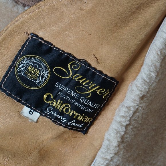 Vintage Sawyer of Napa Spring Lamb Shearling Coat - Picture 5 of 9